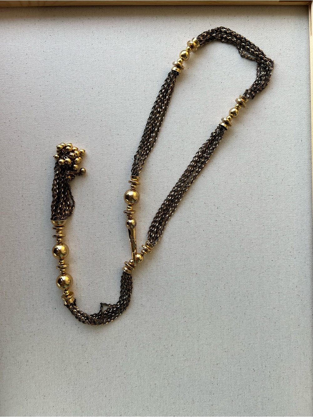 Stella & Dot Gold and Gunmetal Multi-Strand Chain Necklace